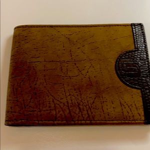 Brown Nubuc leather wallet